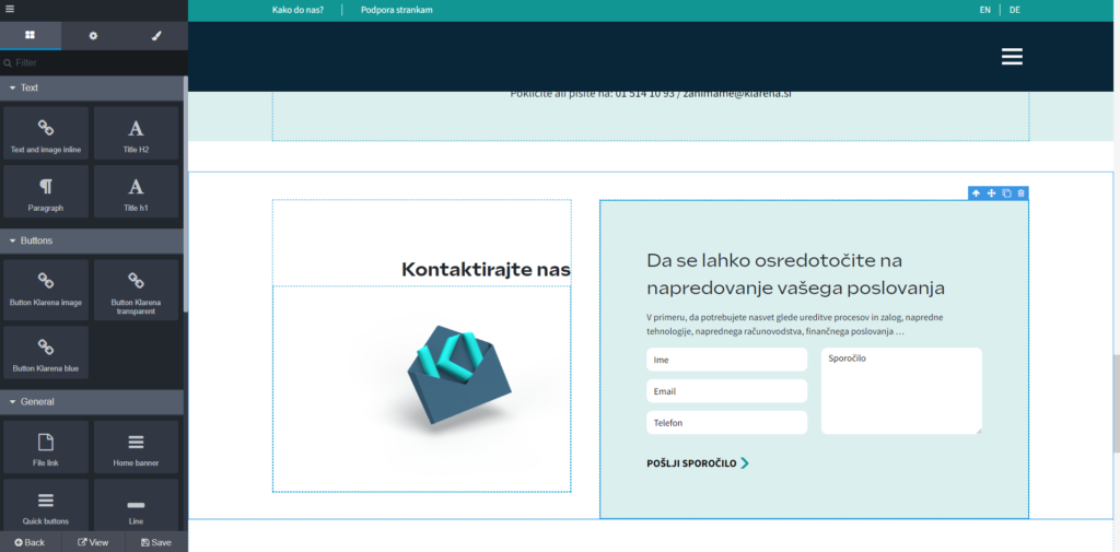 SiWeb Graphical Editor in Laravel